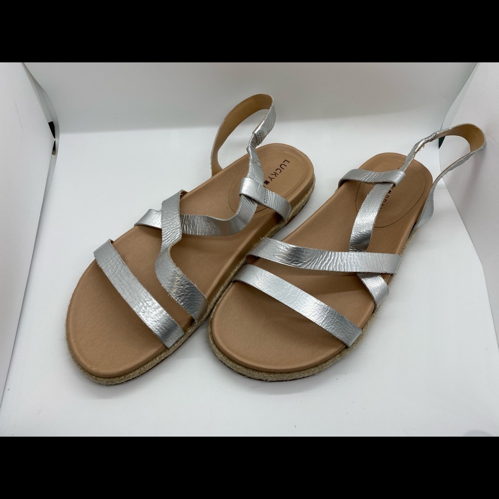 Lucky Brand silver size 8M sandals